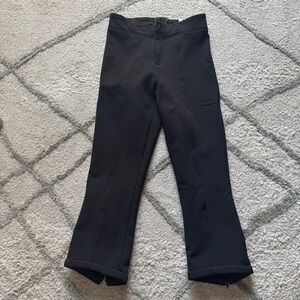 Nils black snow pants fleece lined high rise stretch 12 short